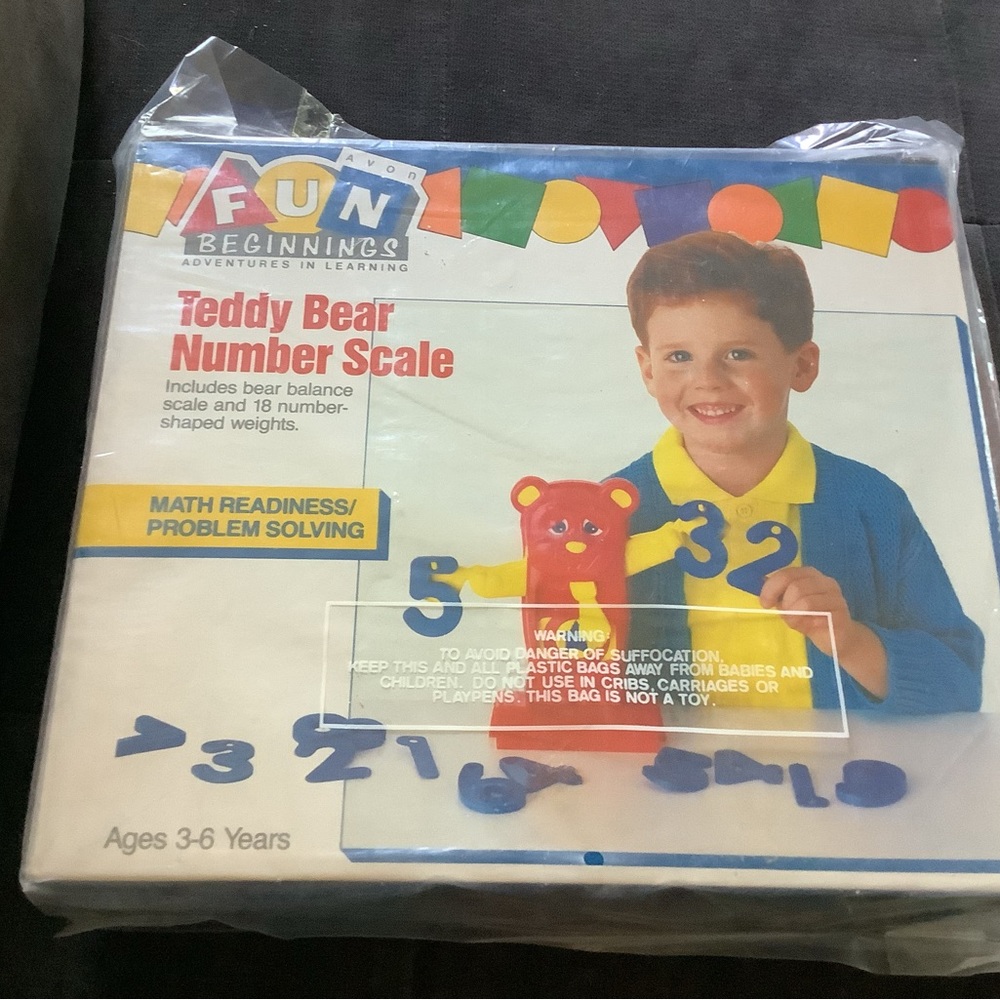 Avon Fun Beginnings Teddy Bear Number Scale Addition Math Readiness New Unique